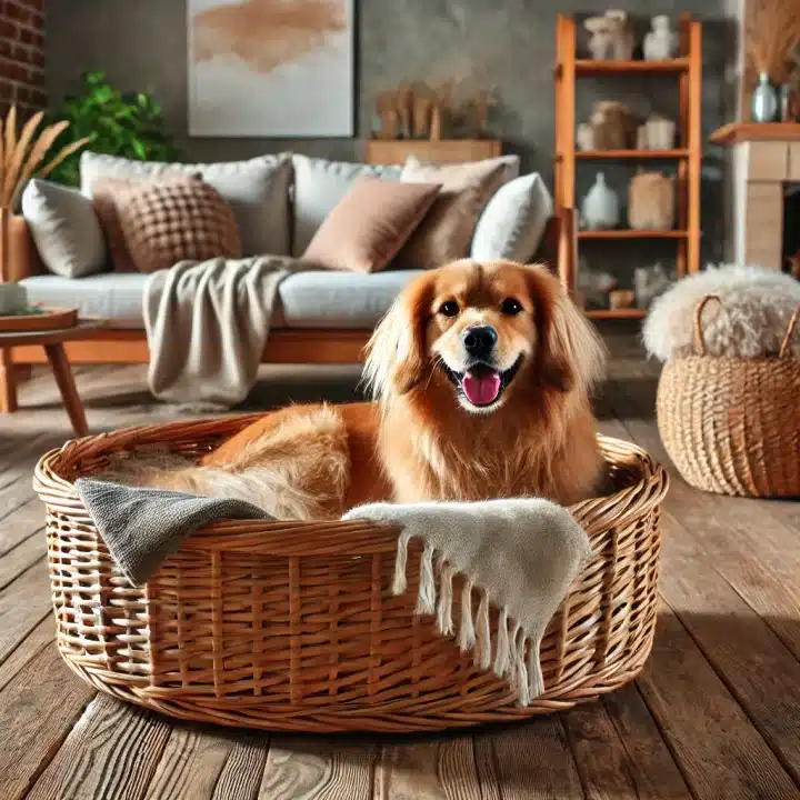 Les paniers en osier pour chiens : le choix parfait pour confort et style