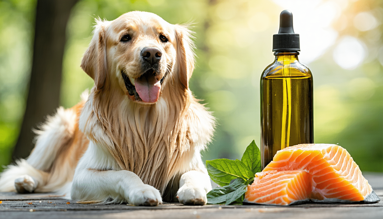 découvrez les bienfaits de l'huile de saumon pour chien, idéale pour améliorer la santé de la peau, renforcer le pelage et soutenir le bien-être général de votre compagnon.