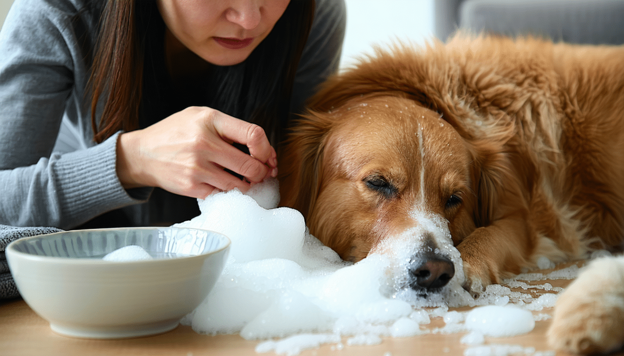 découvrez les causes possibles du vomissement de mousse blanche chez votre chien et les mesures à prendre pour soulager et aider votre animal.