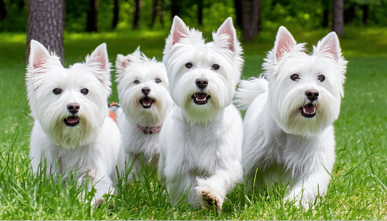 découvrez 10 photos adorables de west highland terriers en pleine promenade dans la nature, capturant toute leur énergie et leur charme irrésistible.
