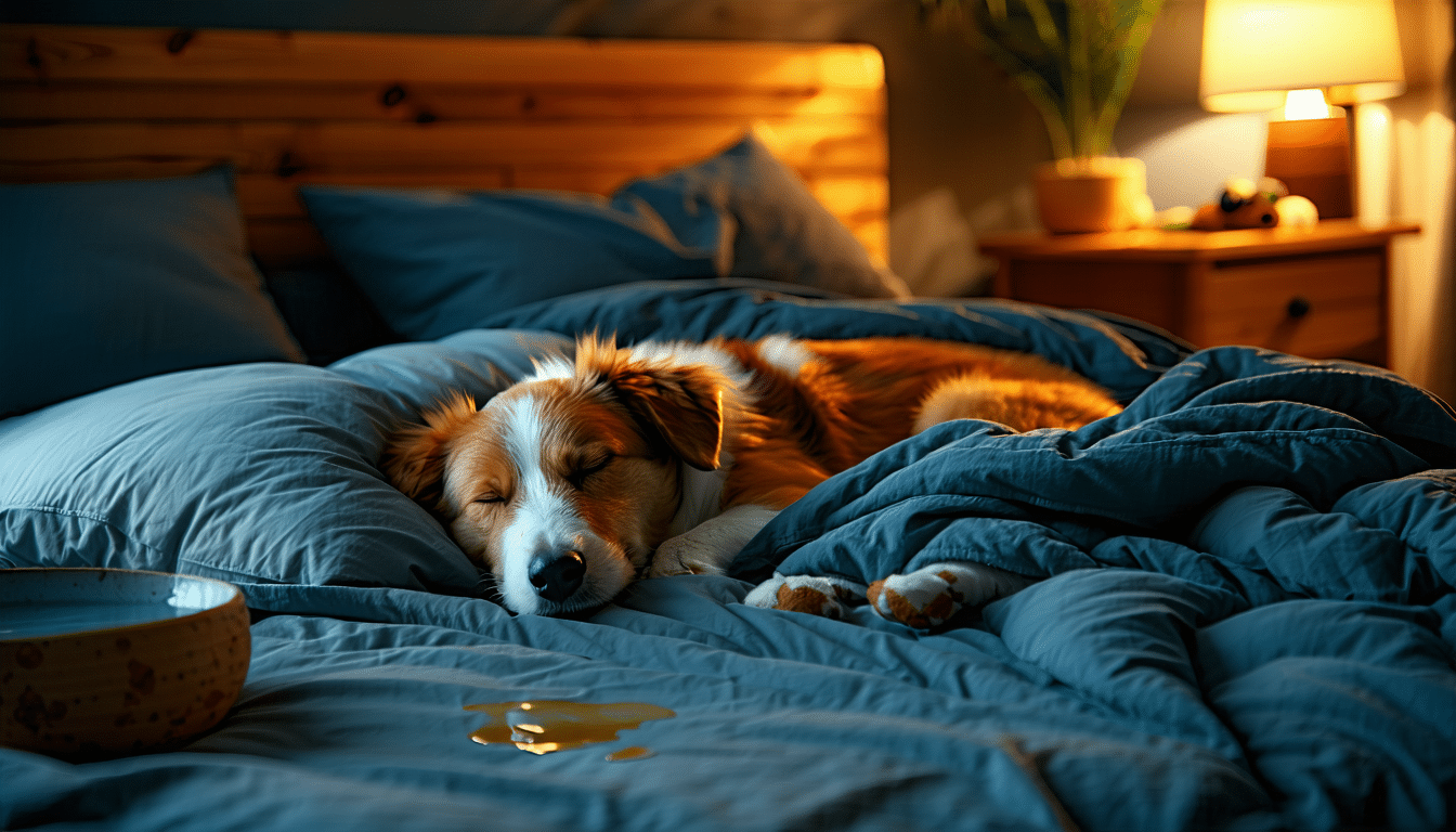 découvrez pourquoi votre chien se fait pipi dessus en dormant, les causes possibles et des solutions efficaces pour résoudre ce problème et assurer son bien-être.