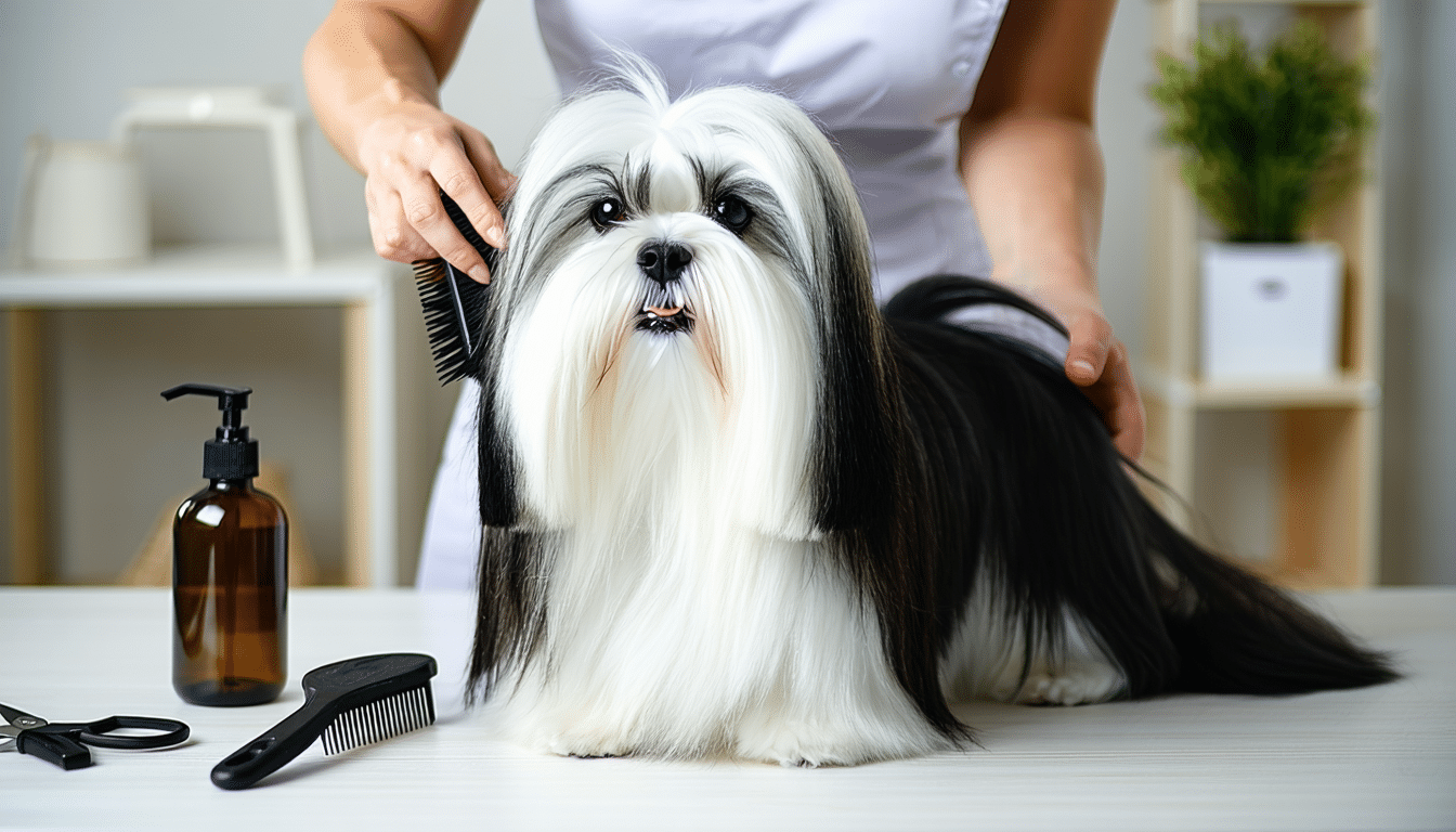 découvrez nos conseils pratiques pour entretenir au quotidien le pelage noir et blanc de votre lhassa apso, afin de le garder propre, brillant et en pleine santé.